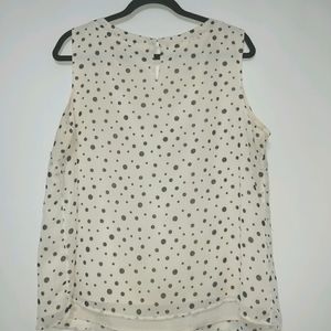 Blouse Tank Cream/White Polka-dot